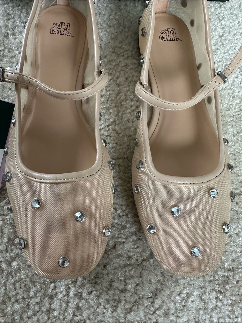 NWT Wild Fable Mesh Rhinestone Ballet Flats (6.5) - Picture 2 of 4